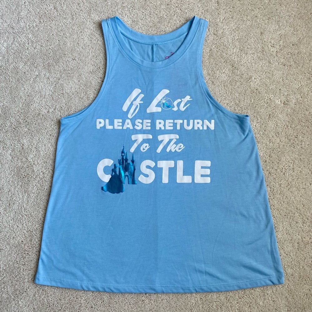If Lost Please Return to the Castle Disney Princess Tank Top *NWOT*